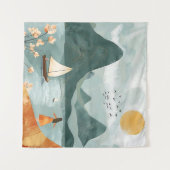 Ruhe am Meer Wandteppich (Vorderseite (Horizontal))