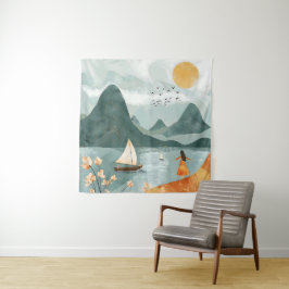 Ruhe am Meer Wandteppich