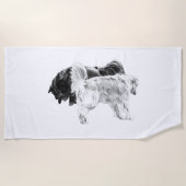 Ruhe an der Küste Strandtuch (Vorderseite)