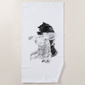 Ruhe an der Küste Strandtuch (Vorderseite)