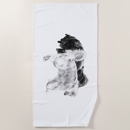 Ruhe an der Küste Strandtuch (Vorderseite)