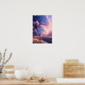 Ruhe auf dem japanischen Lande Poster (Küche)