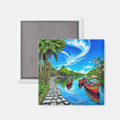 Ruhe auf dem Wasser Magnet (Vorderseite/Rückseite)