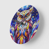 Ruhe auf der Glasbank und Blume auf festgehalten Runde Wanduhr (Winkel)