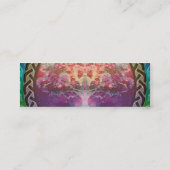 Ruhe-Baum des Lebens in den Regenbogen-Farben Mini Visitenkarte (Rückseite)