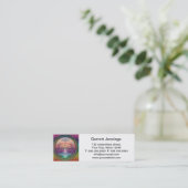 Ruhe-Baum des Lebens in den Regenbogen-Farben Mini Visitenkarte (Stehend Vorderseite)