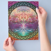 Ruhe Baum des Lebens in Regenbogenfarben Flyer (Hand)