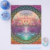 Ruhe Baum des Lebens in Regenbogenfarben Flyer (Einzeln)