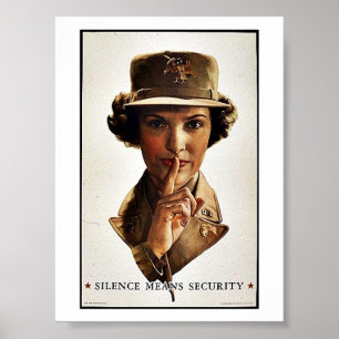 Ruhe bedeutet Sicherheit Poster