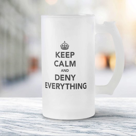 Ruhe behalt und alles verweigern mattglas bierglas