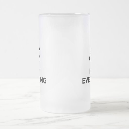 Ruhe behalt und alles verweigern mattglas bierglas (Mittel)