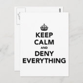 Ruhe behalt und alles verweigern postkarte (Vorne/Hinten)