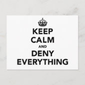 Ruhe behalt und alles verweigern postkarte (Vorderseite)