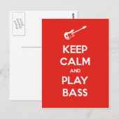 Ruhe behalt und Bass spielen Postkarte (Vorne/Hinten)