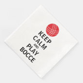 Ruhe behalt und Bocce spielen Serviette (Ecke)