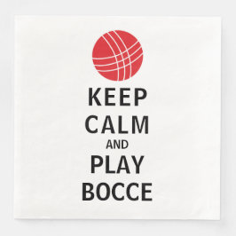 Ruhe behalt und Bocce spielen Serviette