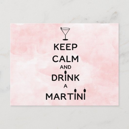 Ruhe behalt und Drink A Martini Postkarte (Vorderseite)