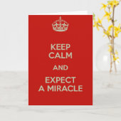 Ruhe behalt und Erwartung einer Wunder-Grußkarte Karte (Gelbe Blume)