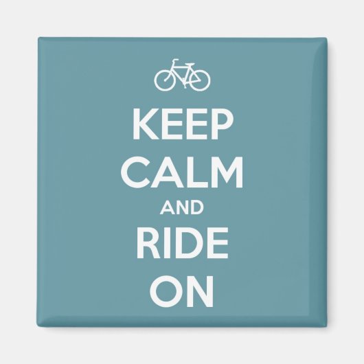 Ruhe behalt und Fahrt auf blau Magnet (Vorne)