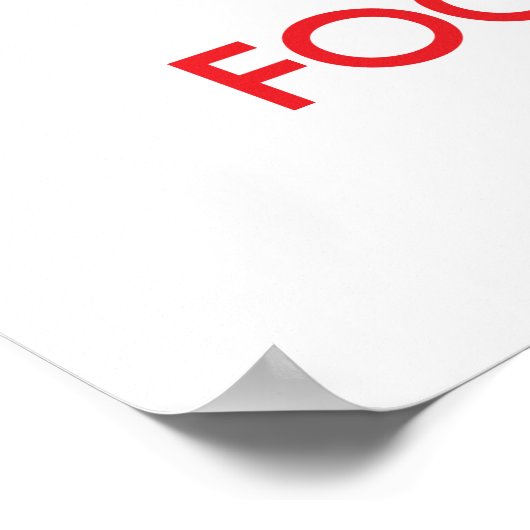 Ruhe behalt und Fokus auf Kack Poster (Ecke)