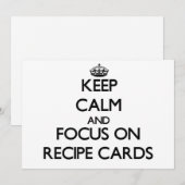 Ruhe behalt und Fokus auf Rezeptionskarten (Vorne/Hinten)