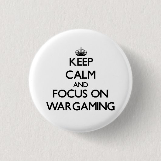 Ruhe behalt und Fokus auf Wargaming Button (Vorderseite)