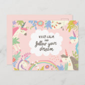 Ruhe behalt und folge deinen Träumen Postkarte (Vorne/Hinten)