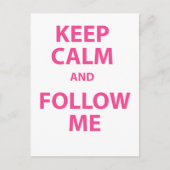 Ruhe behalt und folge mir postkarte (Vorderseite)
