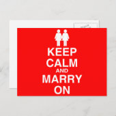 Ruhe behalt und heiraten weiter postkarte (Vorne/Hinten)
