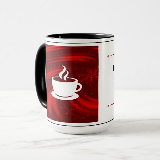 Ruhe behalt und Kaffee machen Tasse (Vorderseite Links)