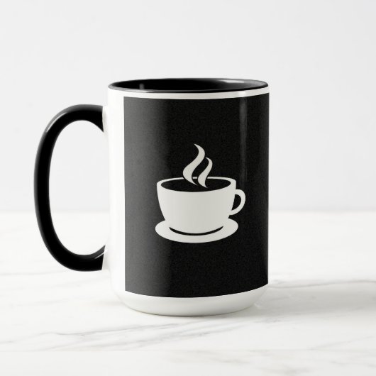 Ruhe behalt und Kaffee machen Tasse (Links)