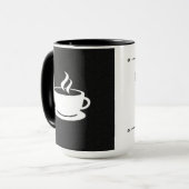 Ruhe behalt und Kaffee machen Tasse (Vorderseite Links)