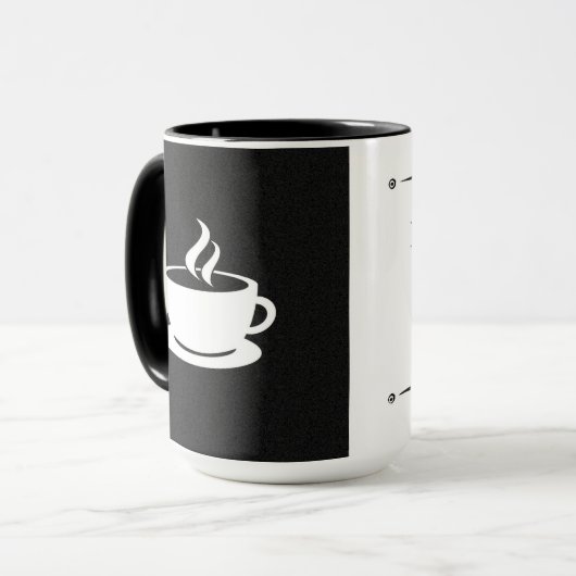 Ruhe behalt und Kaffee machen Tasse (Vorderseite Links)