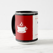 Ruhe behalt und Kaffee machen Tasse (Vorderseite Links)