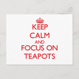 Ruhe behalt und Konzentration auf Teapots Postkarte