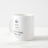 Ruhe behalt und lass des OT-Handles Kaffeetasse (Vorderseite Links)