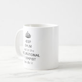 Ruhe behalt und lass des OT-Handles Kaffeetasse (Vorderseite Links)