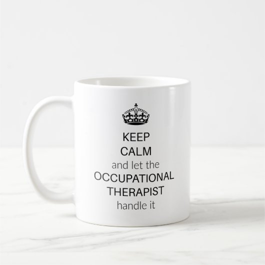 Ruhe behalt und lass des OT-Handles Kaffeetasse (Links)