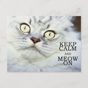 Ruhe behalt und Meow On Postkarte