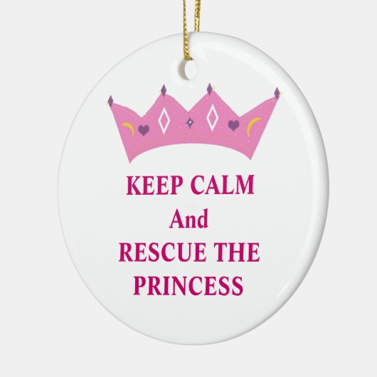 Ruhe behalt und Rettung der Prinzessin Keramik Ornament (Links)