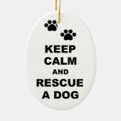 Ruhe behalt und Rettung eines Hundes Keramik Ornament (Hinten)