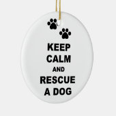 Ruhe behalt und Rettung eines Hundes Keramik Ornament (Rechts)