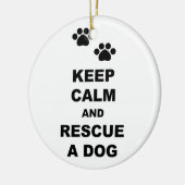 Ruhe behalt und Rettung eines Hundes Keramik Ornament (Links)