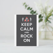 Ruhe behalt und Rock on Postkarte (Stehend Vorderseite)