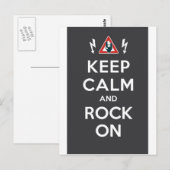 Ruhe behalt und Rock on Postkarte (Vorne/Hinten)