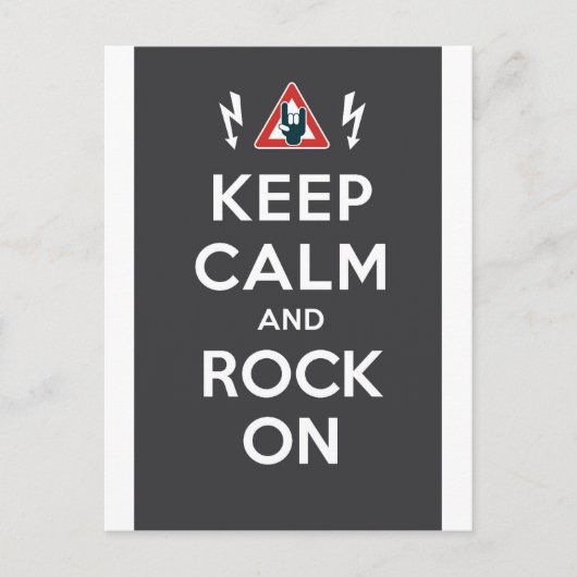 Ruhe behalt und Rock on Postkarte (Vorderseite)