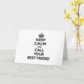 Ruhe behalt und ruf deinen besten Freund an Karte (Gelbe Blume)
