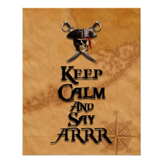 Ruhe behalt und sage ARRR Poster (Vorderseite)