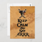 Ruhe behalt und sage ARRR Postkarte (Vorne/Hinten)