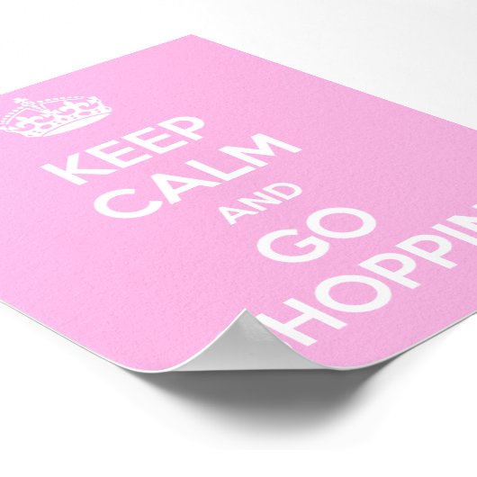 Ruhe behalt und Shopping Poster (Ecke)